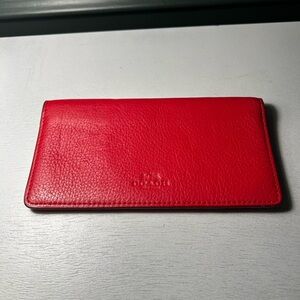 Coach red leather bills wallet - 2 pockets